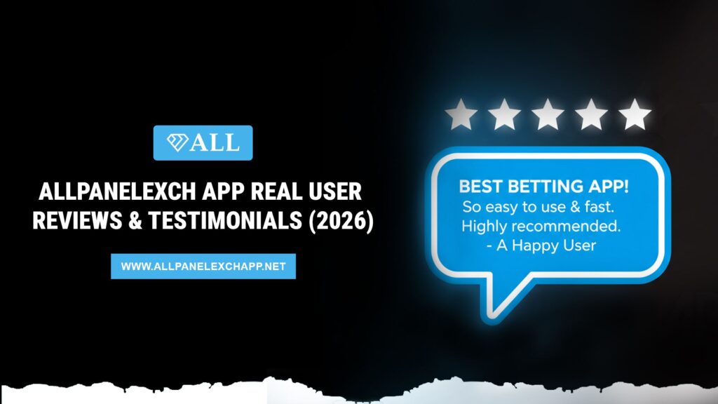 Smartphone screen displaying honest AllPanelexch user reviews, ratings, and 2026 betting feedback.