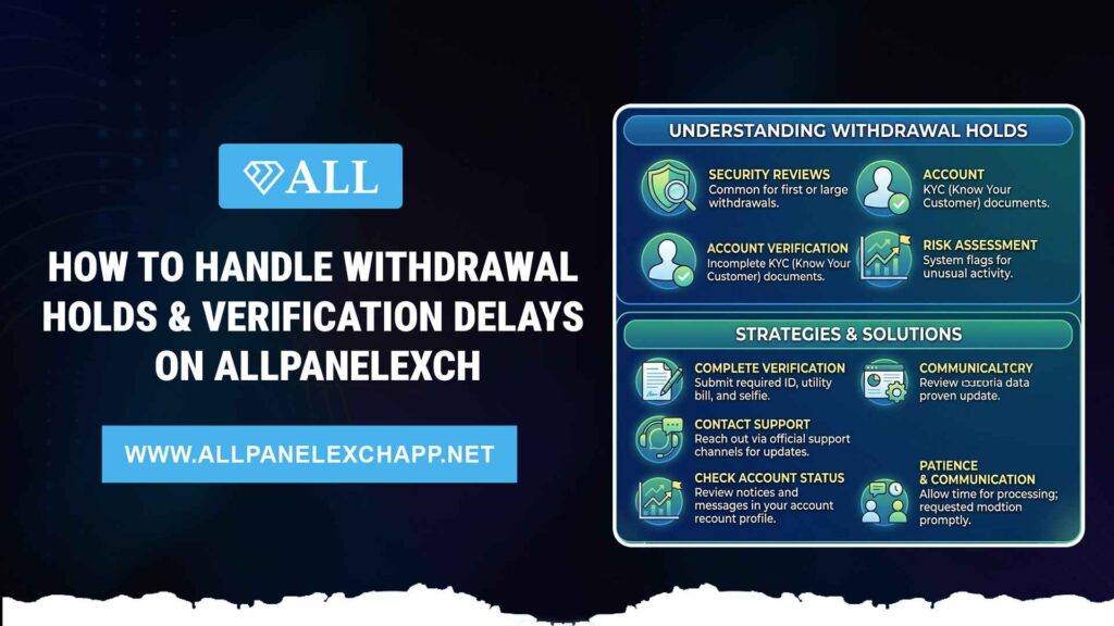 How to Handle Withdrawal Holds & Verification Delays on AllPanelexch